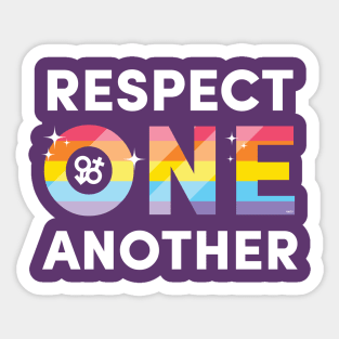 LGBTQ Respect One Another Pride Equality Gift Sticker